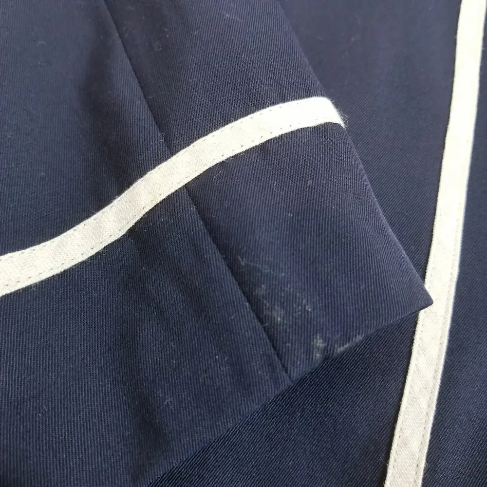 Men's Navy Blazer with White Piping